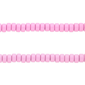 Polymer beads rondelle 7mm Azalea Pink