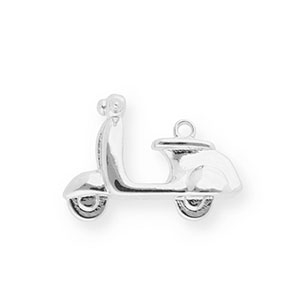 BY31&reg; Eco-brass metal charms scooter Silver