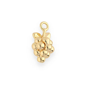BY31&reg; Eco-brass metal charms grapes Gold