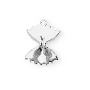 BY31&reg; Eco-brass metal charms farfalle pasta Silver