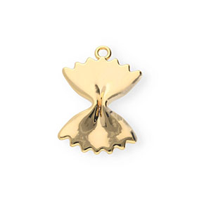 BY31&reg; Eco-brass metal charms farfalle pasta Gold
