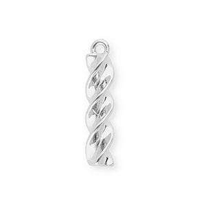 BY31&reg; Eco-brass metal charms fusilli pasta Silver