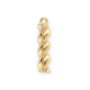 BY31&reg; Eco-brass metal charms fusilli pasta Gold