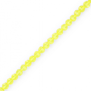 Round top faceted beads 4 mm Yellow