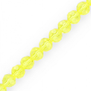 Round top faceted beads 10 mm Yellow
