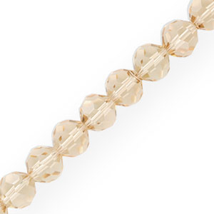 Round top faceted beads 4 mm Latte Beige