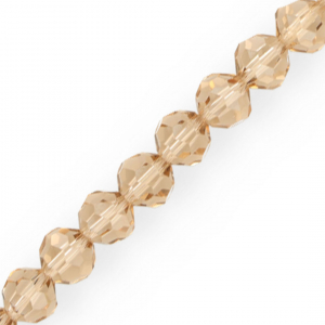 Round top faceted beads 10 mm Latte Beige