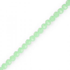 Round top faceted beads 4 mm Mint Green