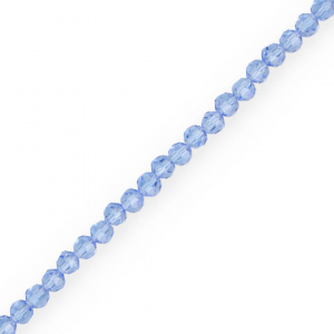 Round top faceted beads 4 mm Sky Blue
