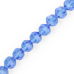 Round top faceted beads 12 mm Sky Blue