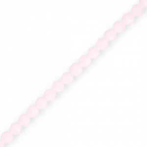 Round top faceted beads 4 mm Light Pink