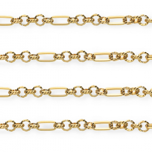 Stainless steel findings belcher chain figaro link Gold