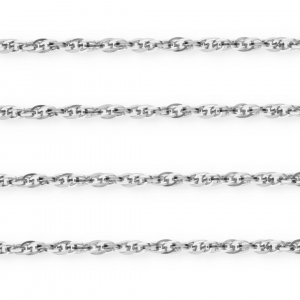 Stainless steel findings belcher chain twist Silver