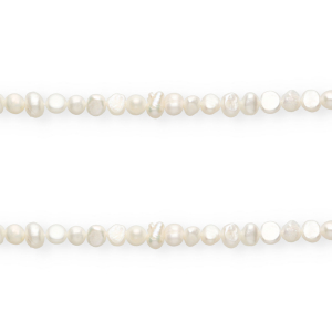 Imperfect freshwater pearls nugget round 5-6mm Natural White
