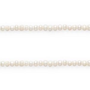 Imperfect freshwater pearls vertical threading hole 4x5mm Natural White