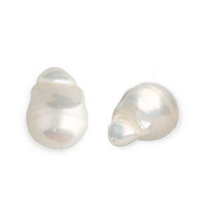 Imperfect freshwater pearls drop high luster Natural White