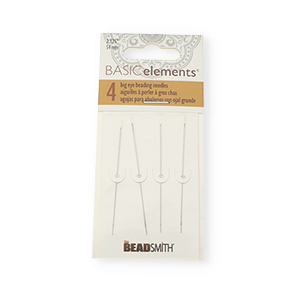 Beadsmith big eye beading needle 6cm Silver