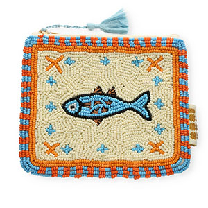 BY31&reg; Pouch fish wit stars Light Blue-Orange-Off White-Black