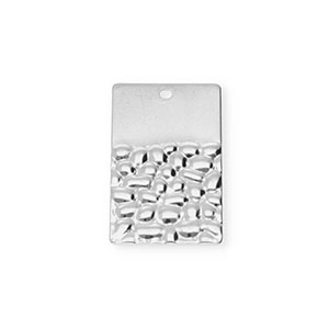 Stainless steel charms rectangle Silver