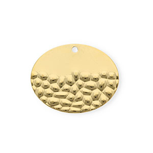 Stainless steel charms oval Gold