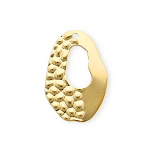Stainless steel charms oval Gold