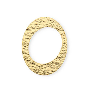 Stainless steel findings connector oval Gold