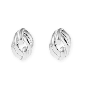 Stainless steel findings earrings&nbsp;/&nbsp;earpins oval with loop Silver