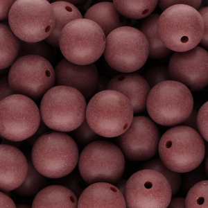 14 mm DQ acrylic beads Bordeaux red
