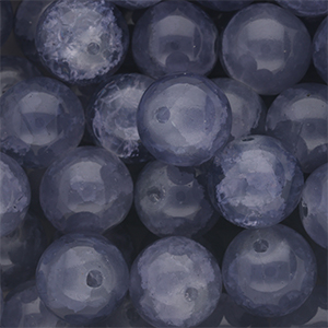 12 mm glass beads Denim Blue