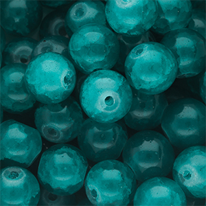 10 mm glass beads Teal Green