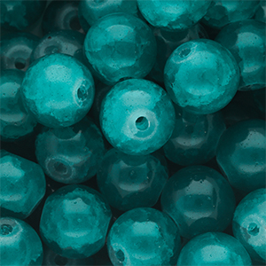 12 mm glass beads Teal Green