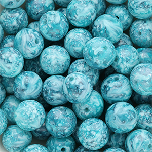 12 mm glass beads Multicolour Blue