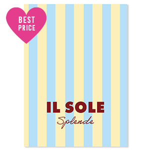 BY31&reg; Jewellery cards "Il sole splende" Yellow-Light Blue-Mahogany Red
