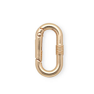 Keychain clasp findings oval Gold
