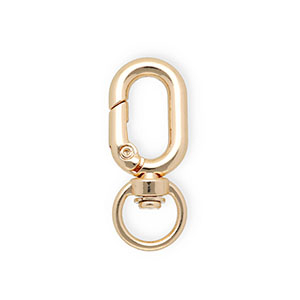 Keychain clasp findings oval Gold
