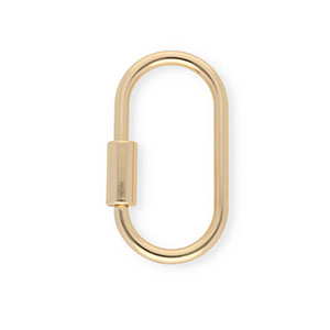 Keychain findings lock oval Gold