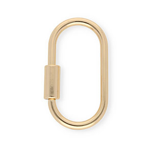 Keychain findings lock oval Gold