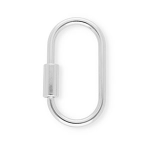 Keychain findings lock oval Silver