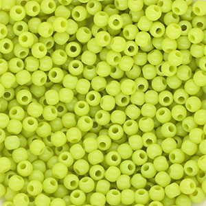 4 mm DQ acrylic beads shiny Lime Green