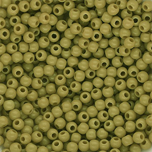 4 mm DQ acrylic beads shiny Olive Green