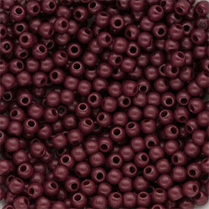 4 mm DQ acrylic beads shiny Mahogany Red