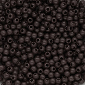 4 mm DQ acrylic beads shiny Dark Chocolate Brown