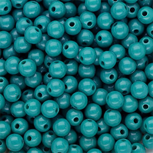 6 mm DQ acrylic beads shiny Turquoise