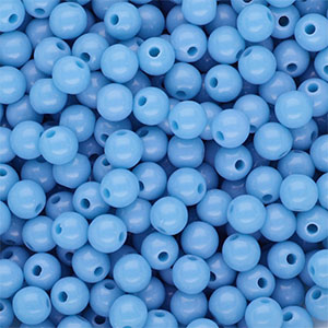 6 mm DQ acrylic beads shiny Blue