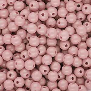 6 mm DQ acrylic beads shiny Vintage Pink