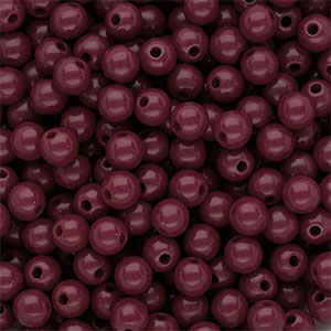 6 mm DQ acrylic beads shiny Mahogany Red