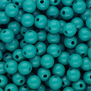 8 mm DQ acrylic beads shiny Turquoise