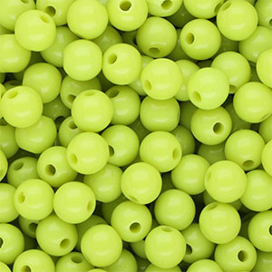 8 mm DQ acrylic beads shiny Lime Green