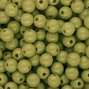 8 mm DQ acrylic beads shiny Olive Green