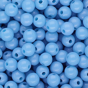 8 mm DQ acrylic beads shiny Blue